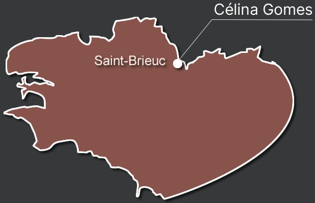 Carte de Bretagne - Célina Gomes est à Saint-Brieux